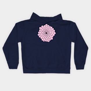 Large Pink Flower Kids Hoodie